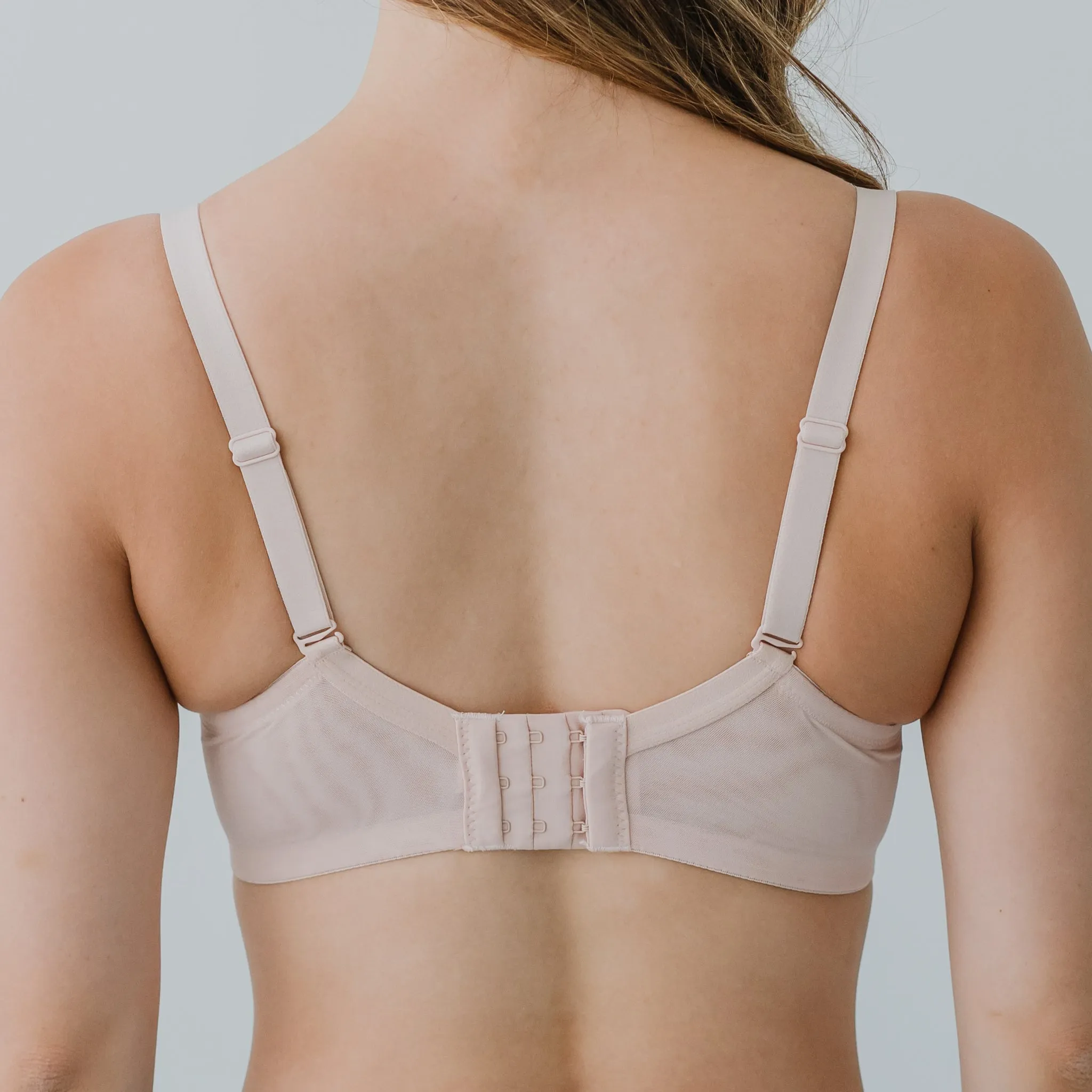 Feathery-Light Lace Mesh! Unlined Bra in Cherry