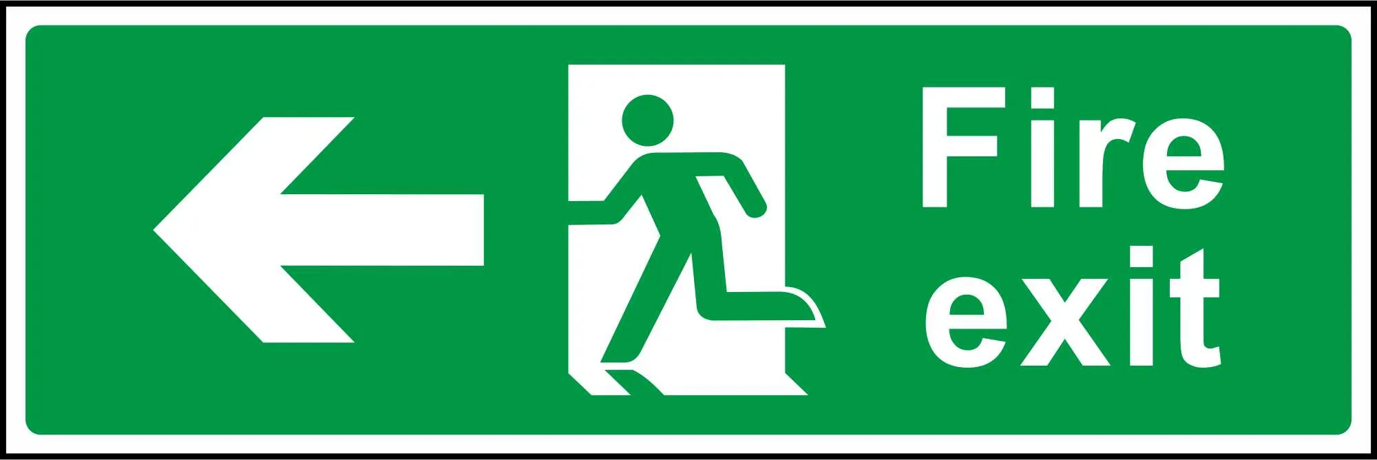 Fire Exit Arrow Left Sign