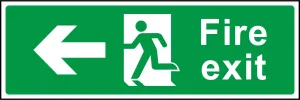 Fire Exit Arrow Left Sign
