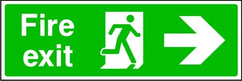 Fire Exit Arrow Right Sign