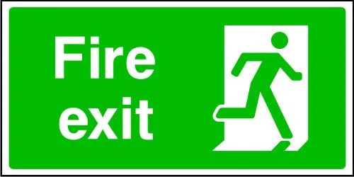 Fire Exit Running Man Right Sign
