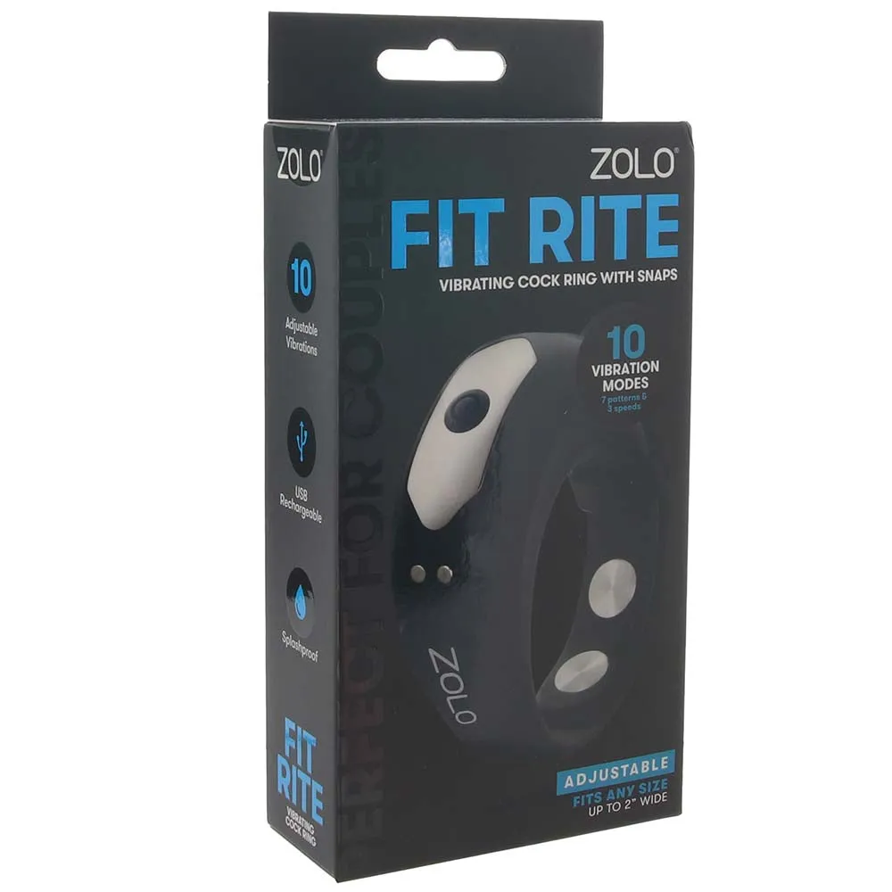 Fit Rite Vibrating Cock Ring with Snaps