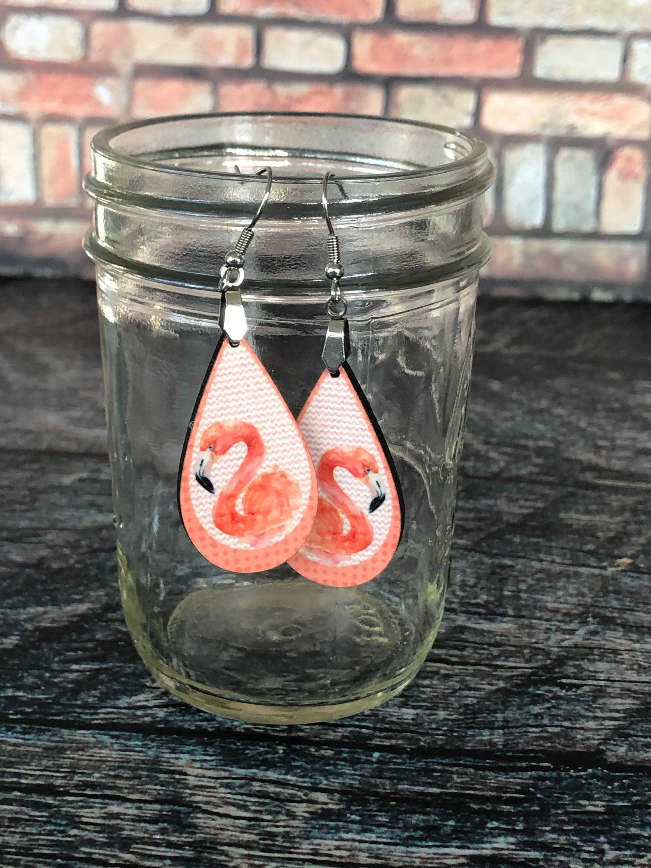 Flamingo Earrings, Summer Earrings, Flamingo Gifts, Drop Earrings