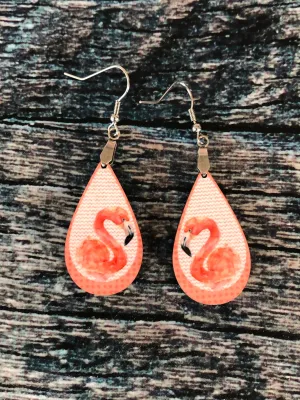 Flamingo Earrings, Summer Earrings, Flamingo Gifts, Drop Earrings