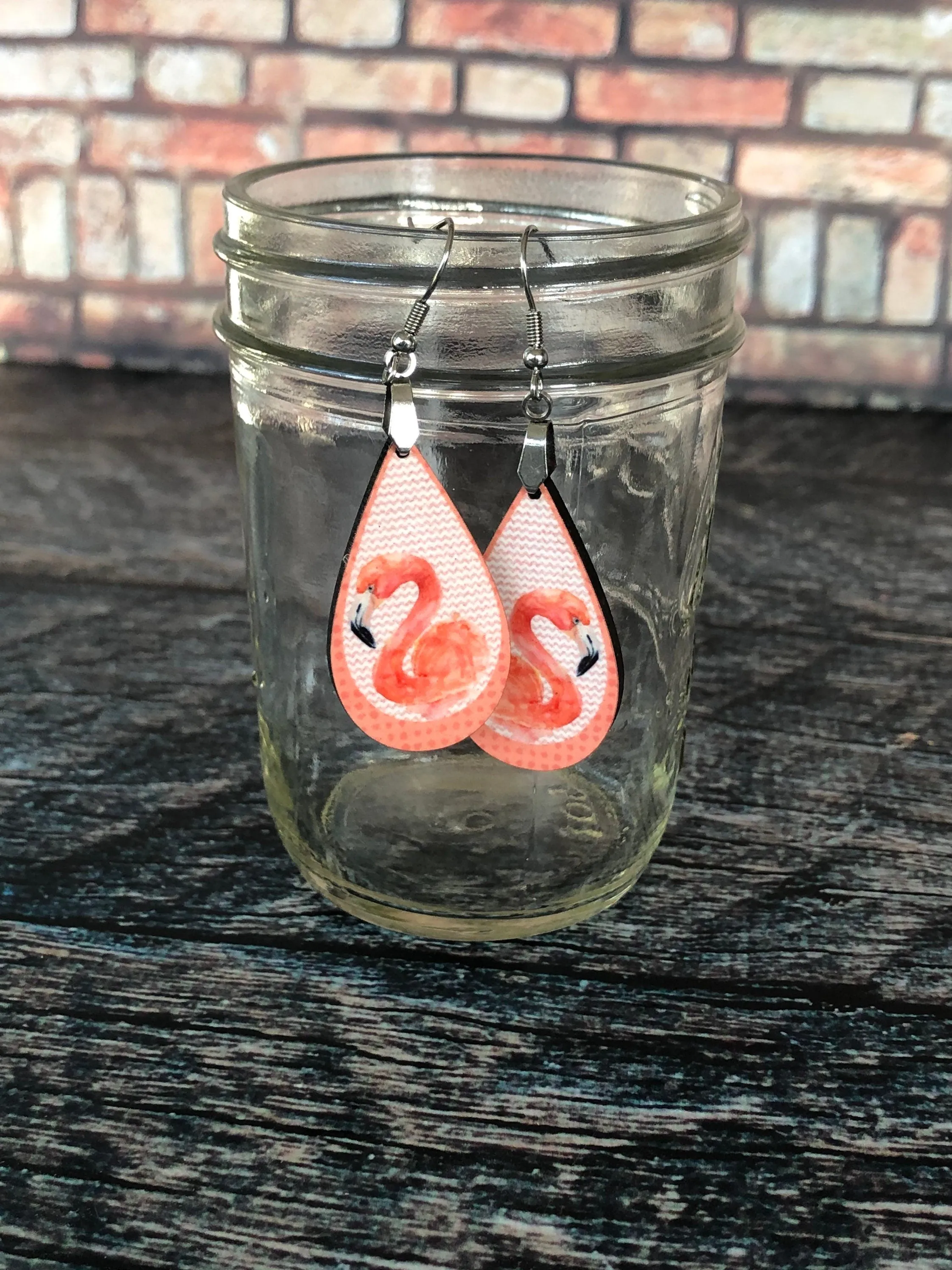 Flamingo Earrings, Summer Earrings, Flamingo Gifts, Drop Earrings