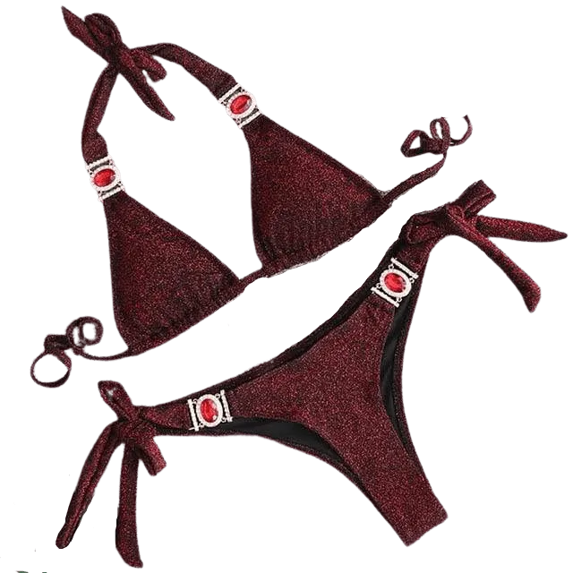 Flamingo Rhinestone Bikini