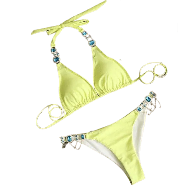 Flamingo Rhinestone Bikini