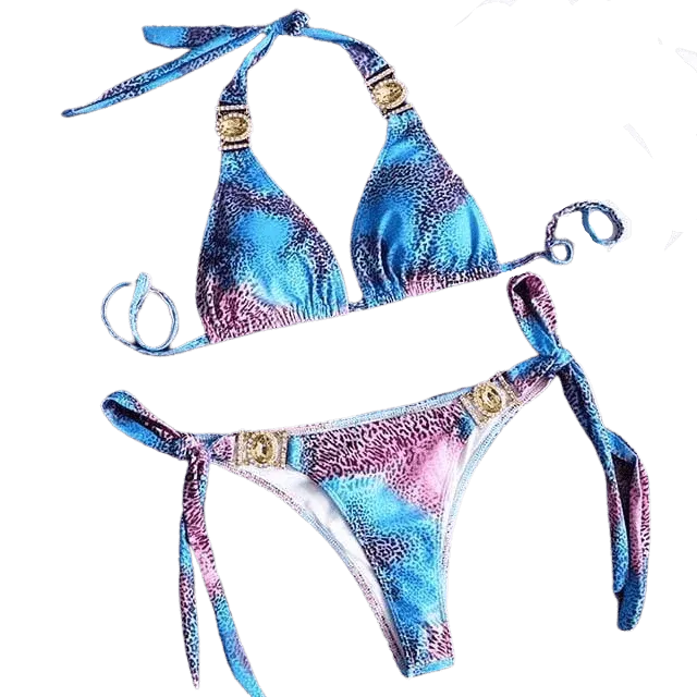 Flamingo Rhinestone Bikini