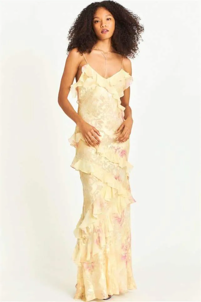 Floral Evening Gown | Chiffon | Elegant & Lightweight