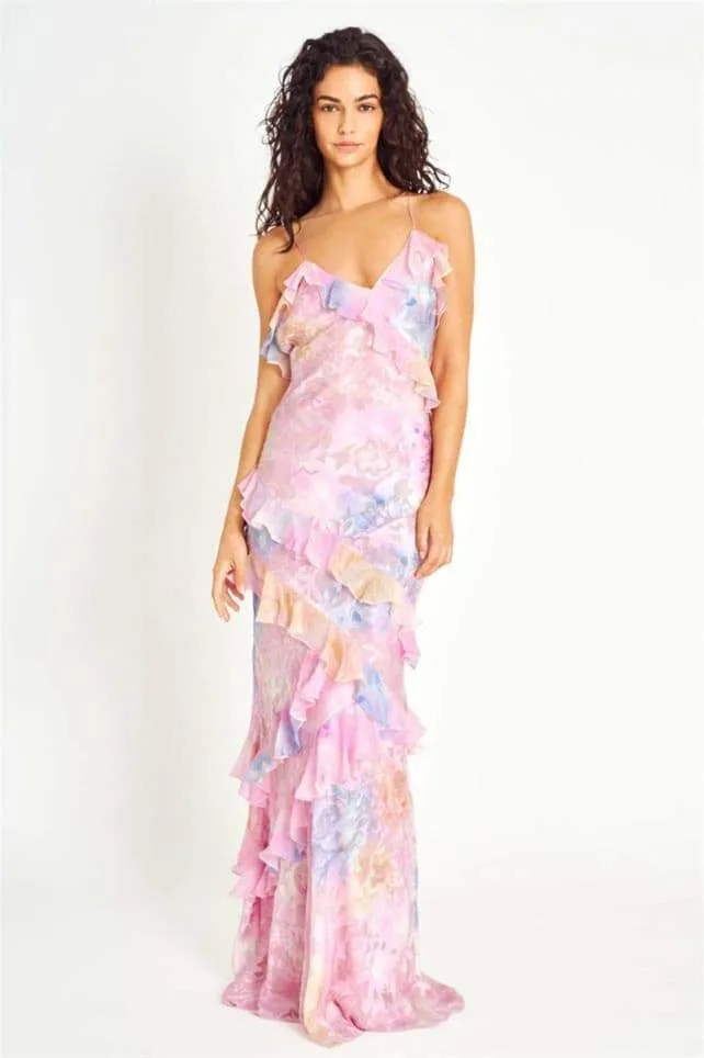 Floral Evening Gown | Chiffon | Elegant & Lightweight