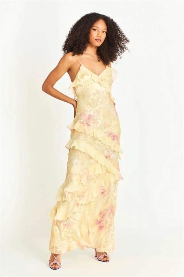 Floral Evening Gown | Chiffon | Elegant & Lightweight