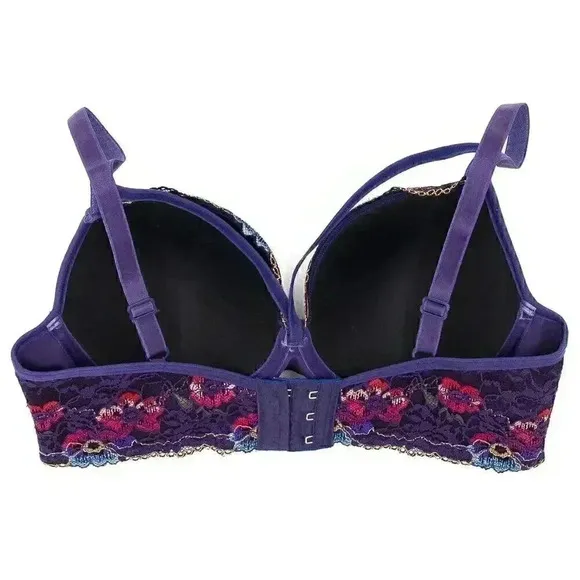Floral Lace Demi Bra Size 36C Sexy‎ Lingerie Summer Adjustable Bra Honey Moon