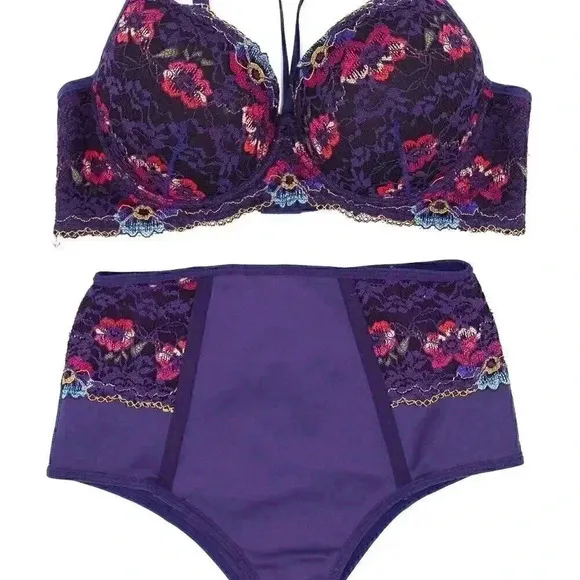 Floral Lace Demi Bra Size 36C Sexy‎ Lingerie Summer Adjustable Bra Honey Moon