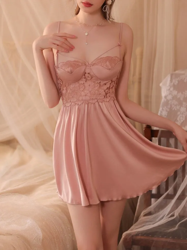 Floral Lace Panel Slip