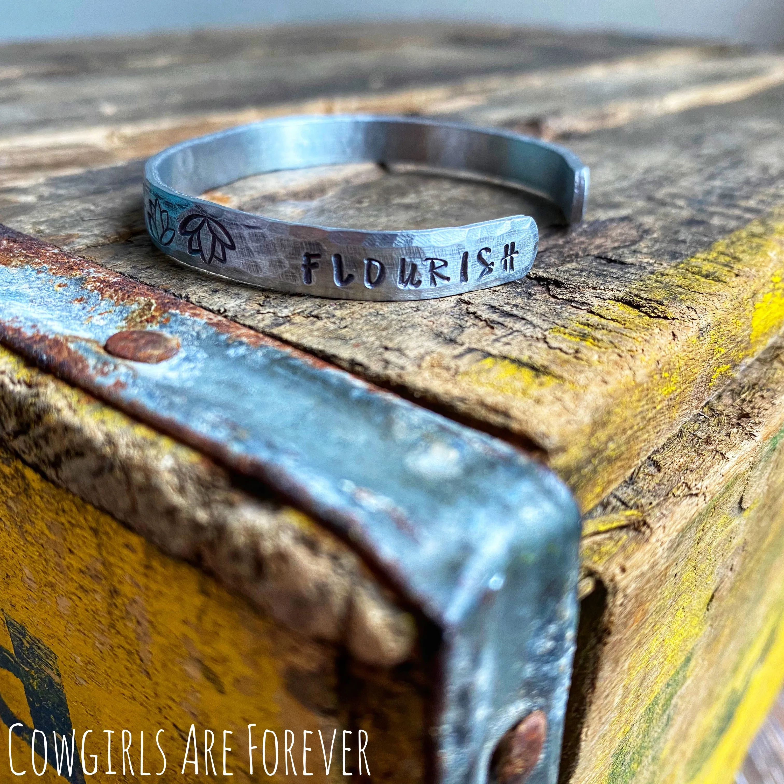 Flourish| Hand Stamped Cuff