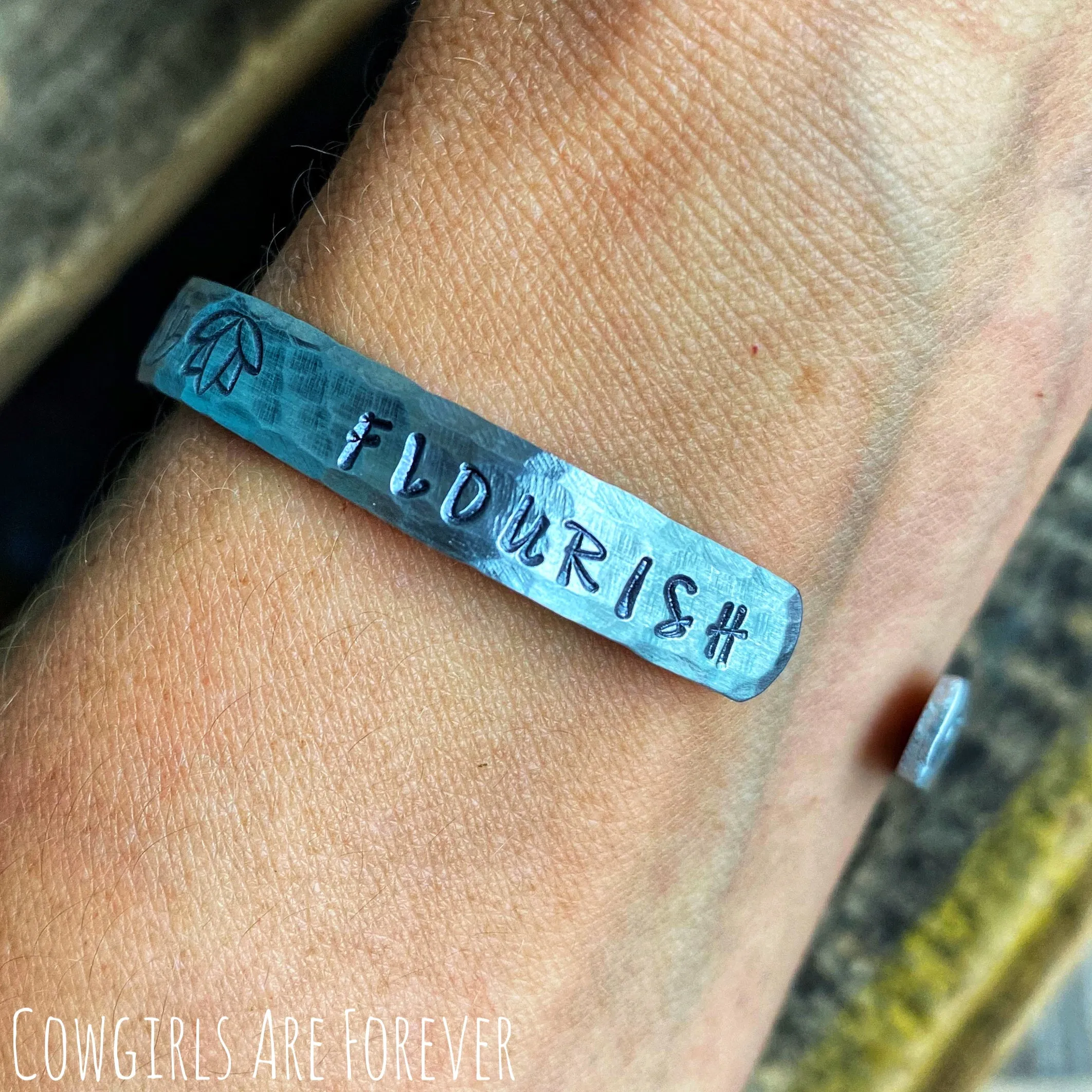 Flourish| Hand Stamped Cuff