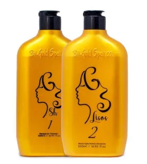 Formol Free Smooth Treatment Organic Hair Progressive Brush 2x500ml - Gold Spell