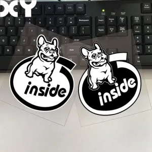 French Bulldog Inside Vinyl Sticker