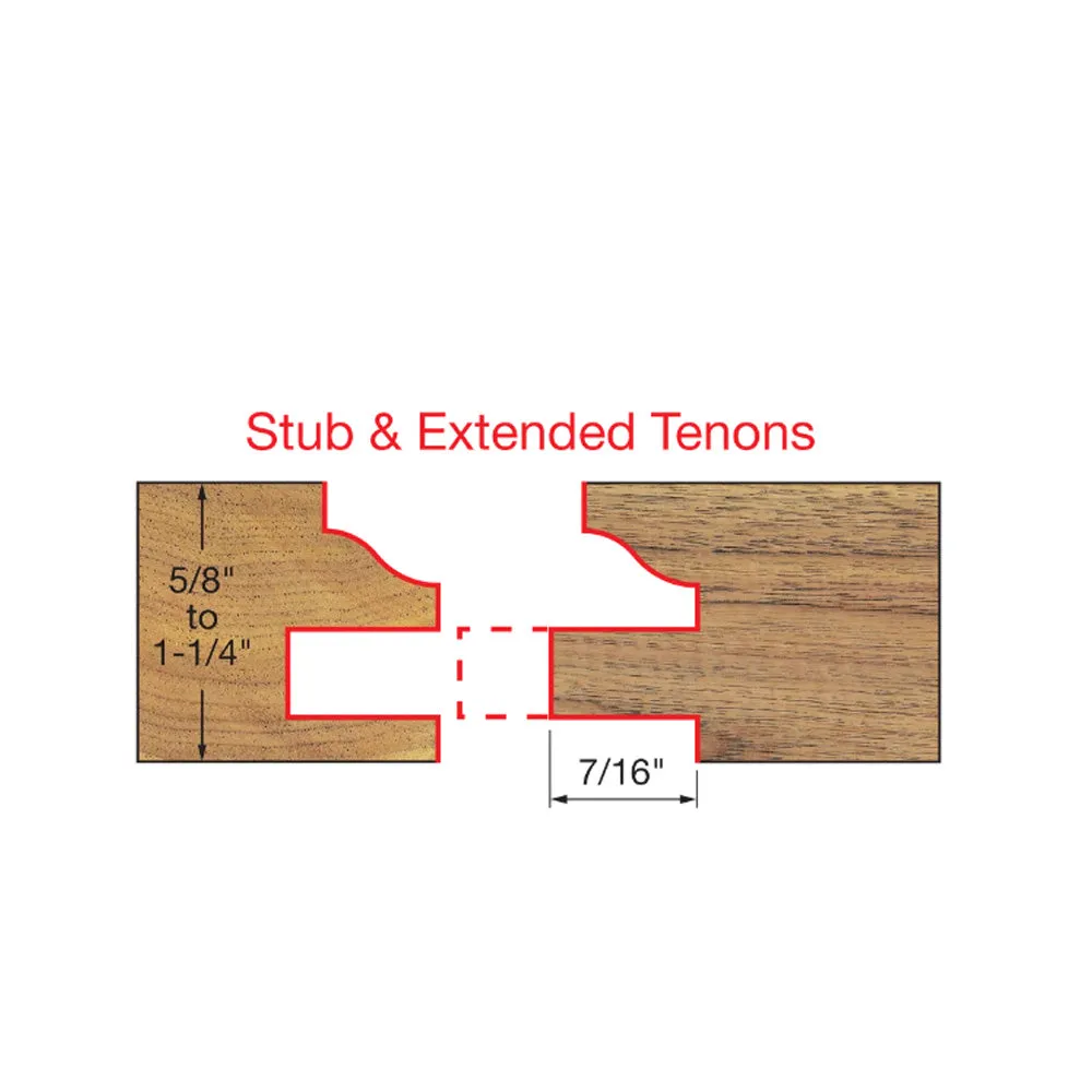 Freud Premier Adjustable Rail & Stile Set Ogee 1/2" SH, 1-11/16" D