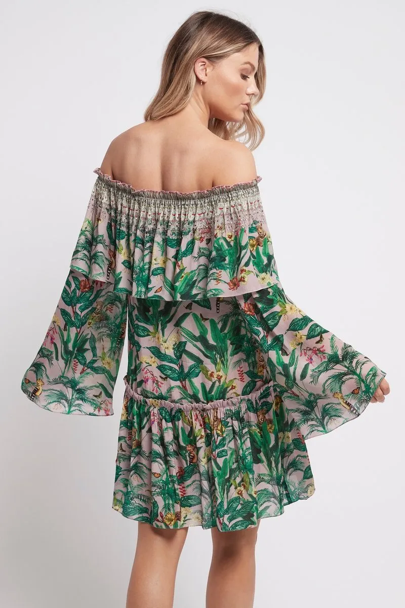FRIENDS FOREVER SHORT RUFFLE DRESS