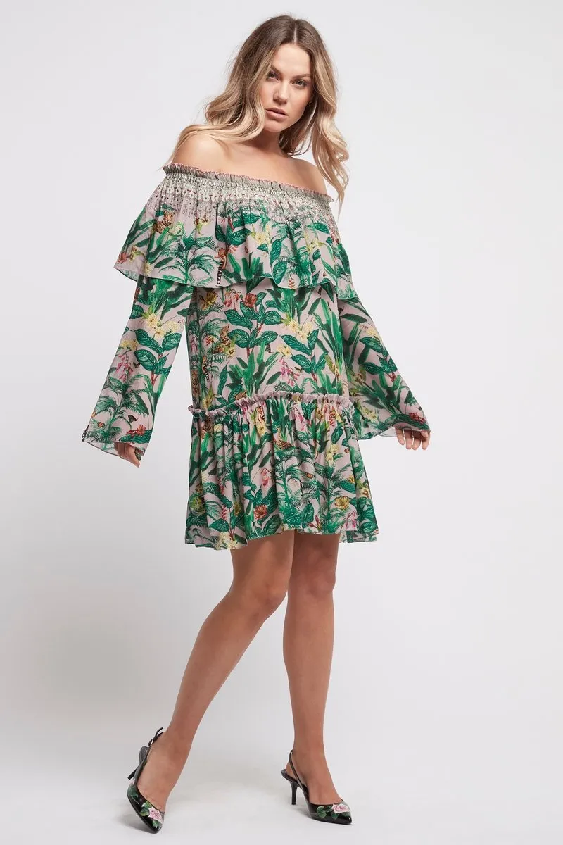 FRIENDS FOREVER SHORT RUFFLE DRESS