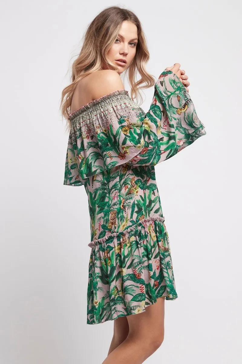 FRIENDS FOREVER SHORT RUFFLE DRESS