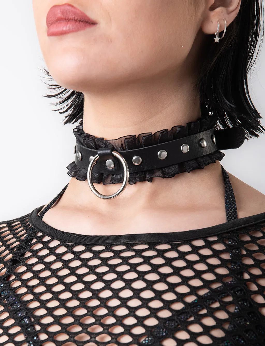 FRILL CHOKER - BLACK