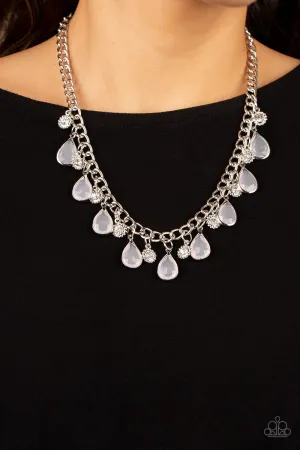 Frosted and Framed - White Necklace - Paparazzi Accessories