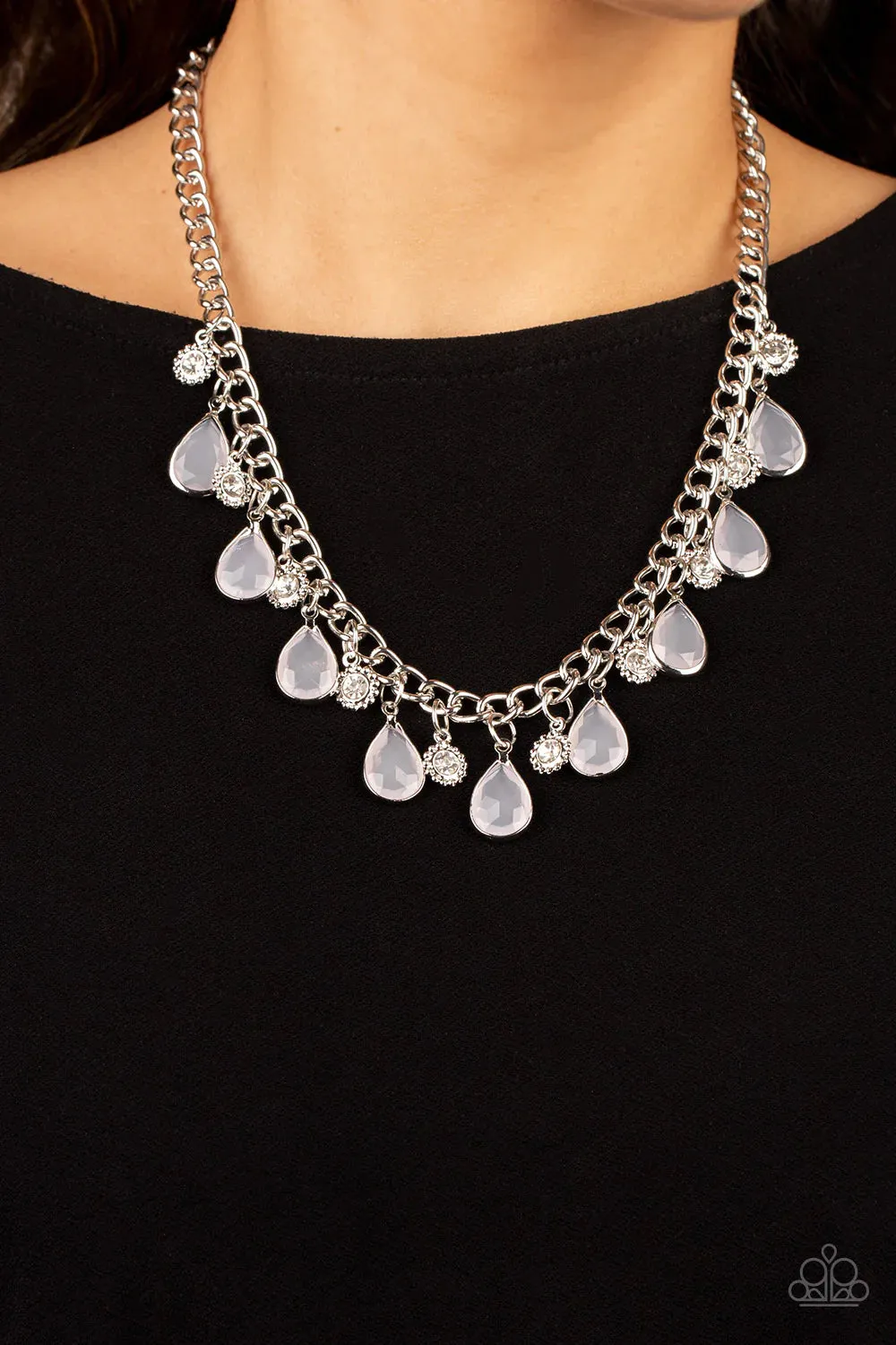 Frosted and Framed - White Necklace - Paparazzi Accessories