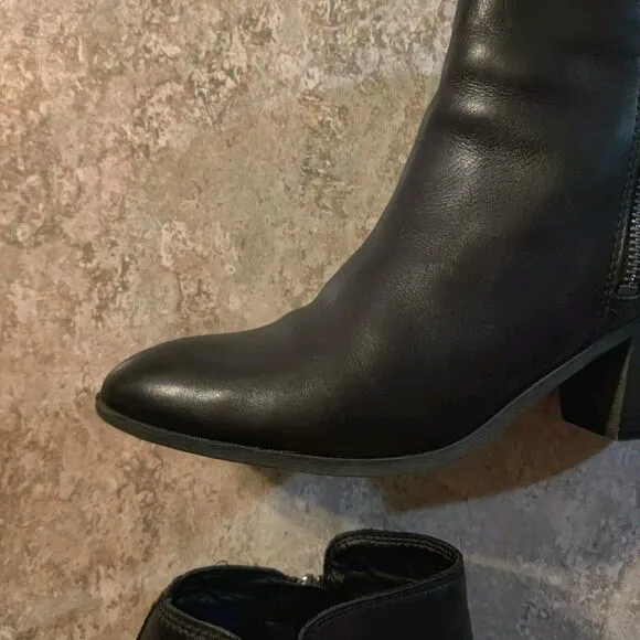 Frye Boots Judith Women's Size 9 M Black Leather Western Double Zip Booties