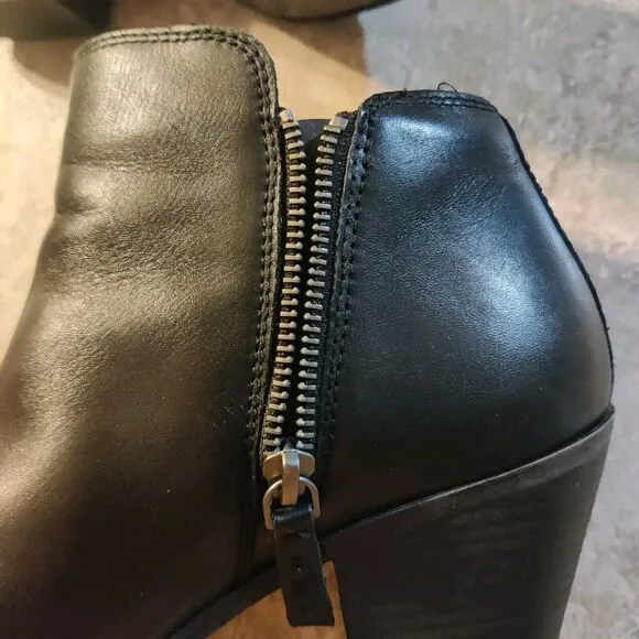 Frye Boots Judith Women's Size 9 M Black Leather Western Double Zip Booties