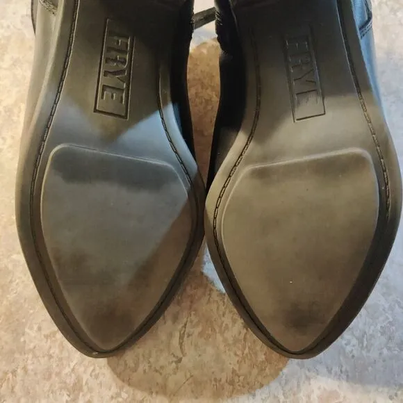 Frye Boots Judith Women's Size 9 M Black Leather Western Double Zip Booties