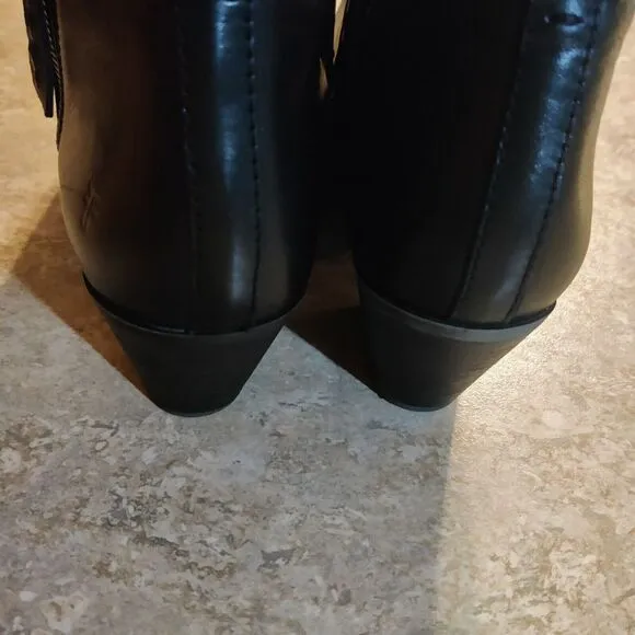Frye Boots Judith Women's Size 9 M Black Leather Western Double Zip Booties