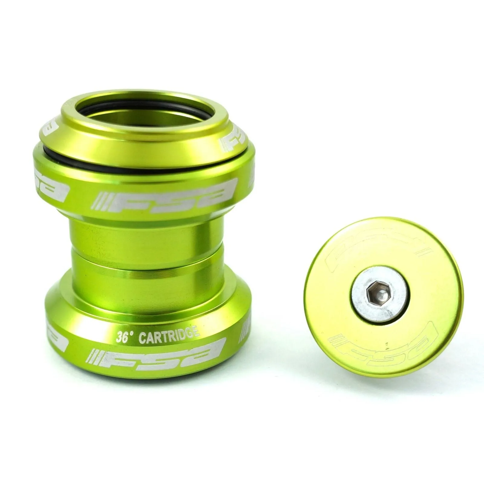 FSA Orbit MX Threadless Bike Headset 1-1/8" 34mm w/ Top Cap Gold Green Blue