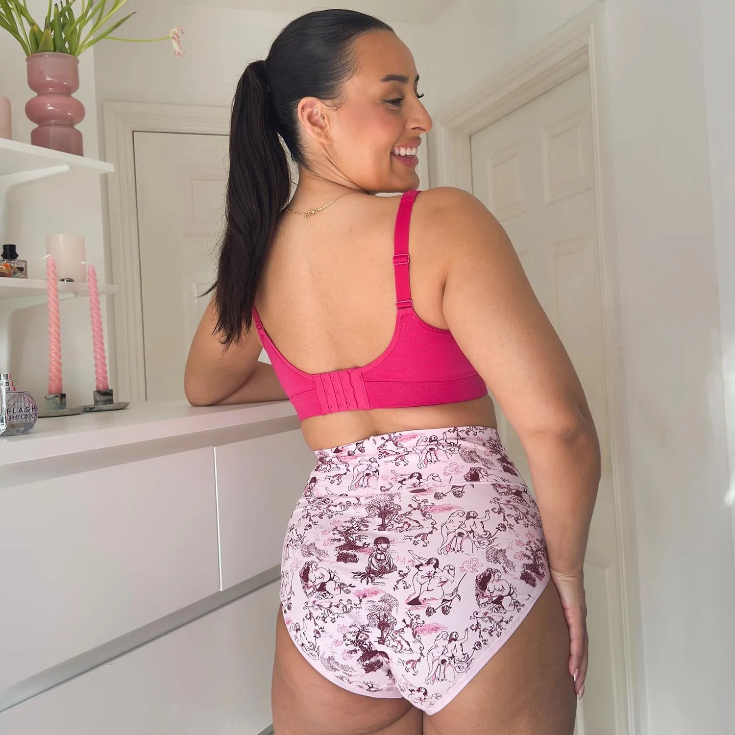 Full Brief Panties - Passion au Jardin - L'Amour Rose