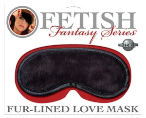 Fur-Lined Love Mask - Black