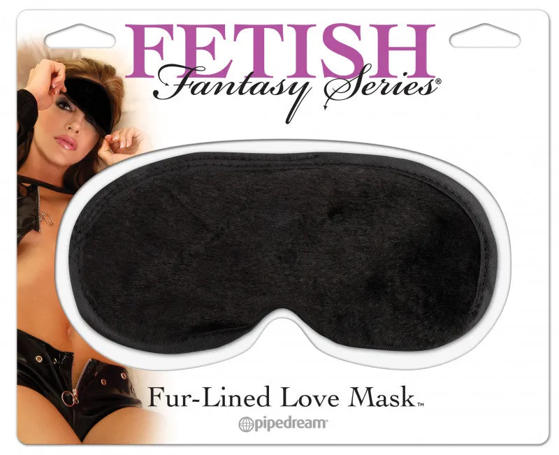 Fur-Lined Love Mask - Black
