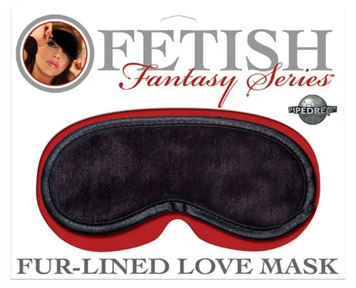 Fur-Lined Love Mask - Black