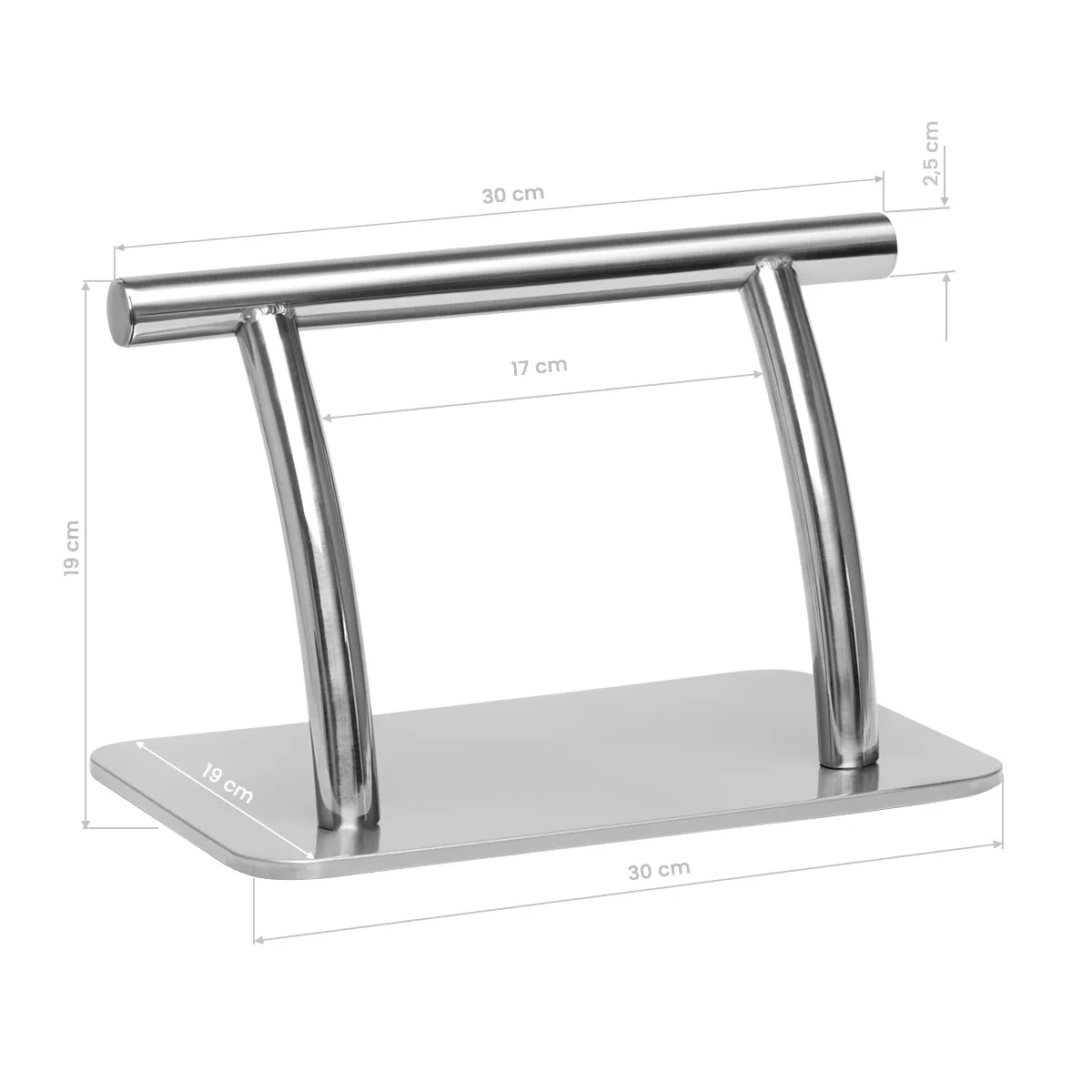 Gabbiano Hairdressing Footstool L005S Silver