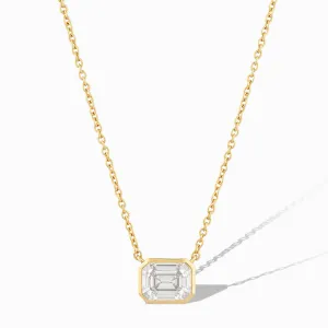 Gal Necklace in White Cubic Zirconia and Yellow Gold