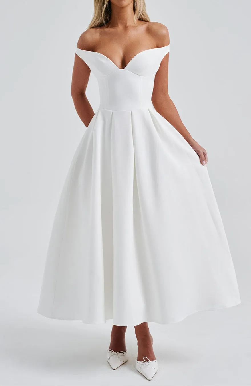 Galilea Midi Dress - Ivory 