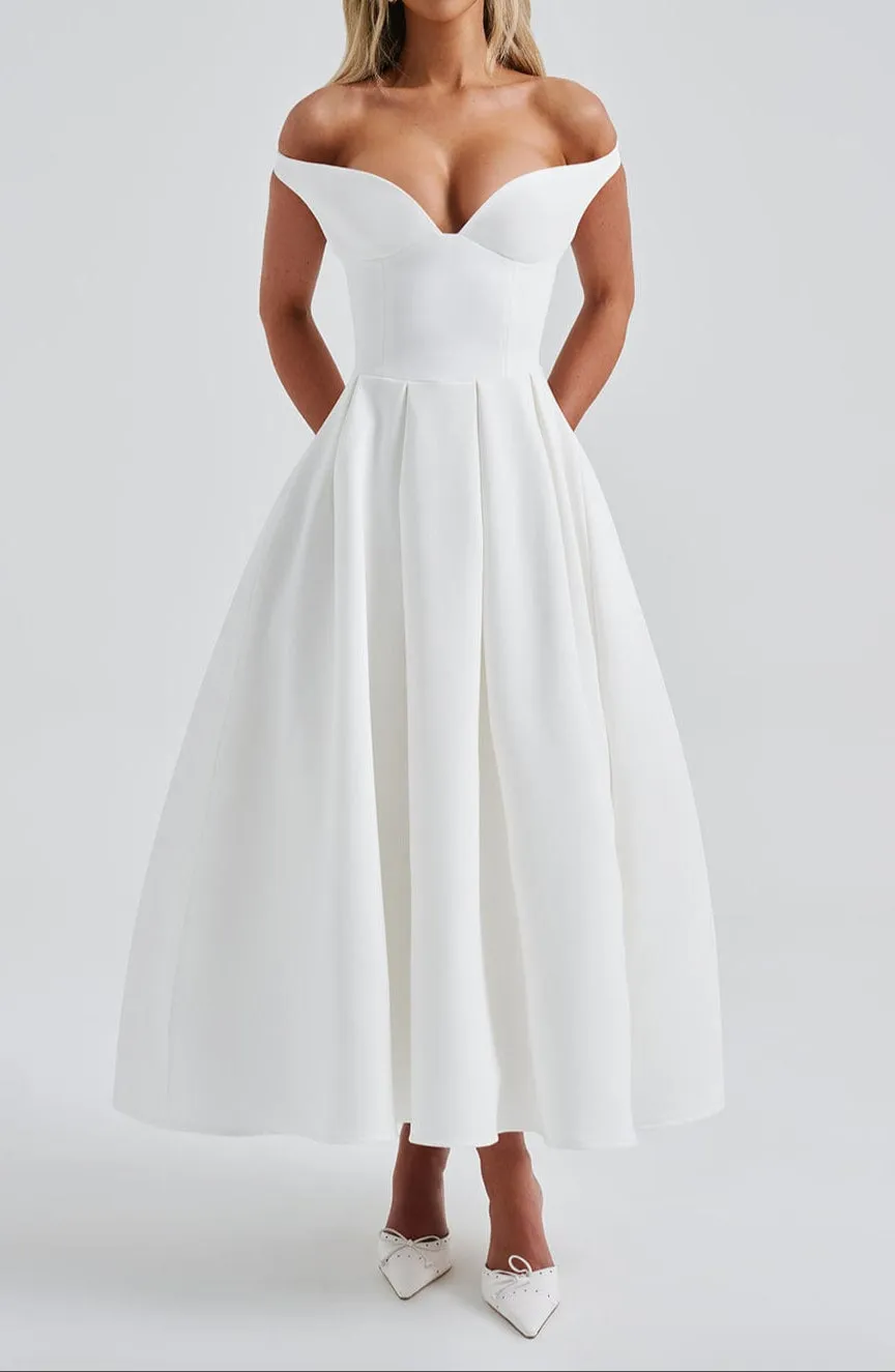 Galilea Midi Dress - Ivory 