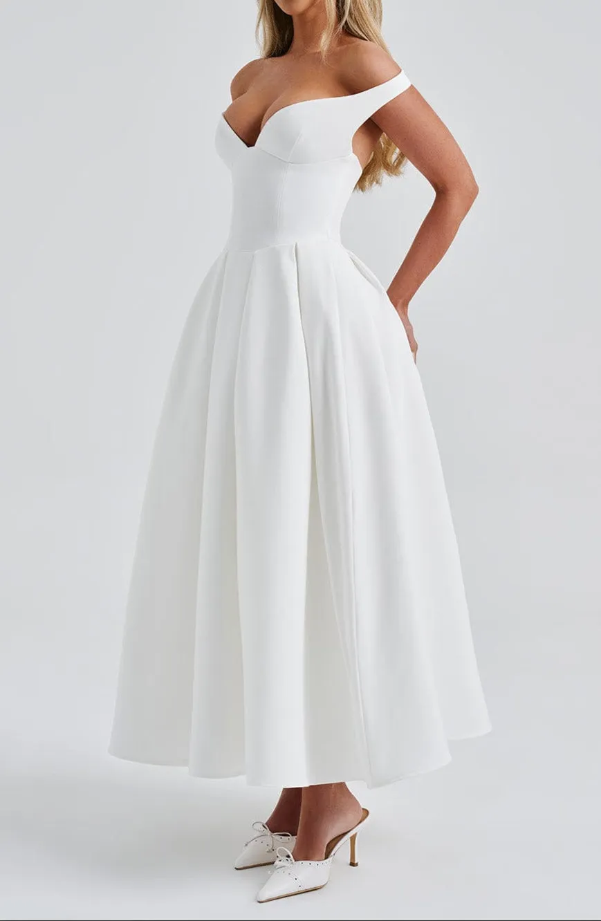 Galilea Midi Dress - Ivory 
