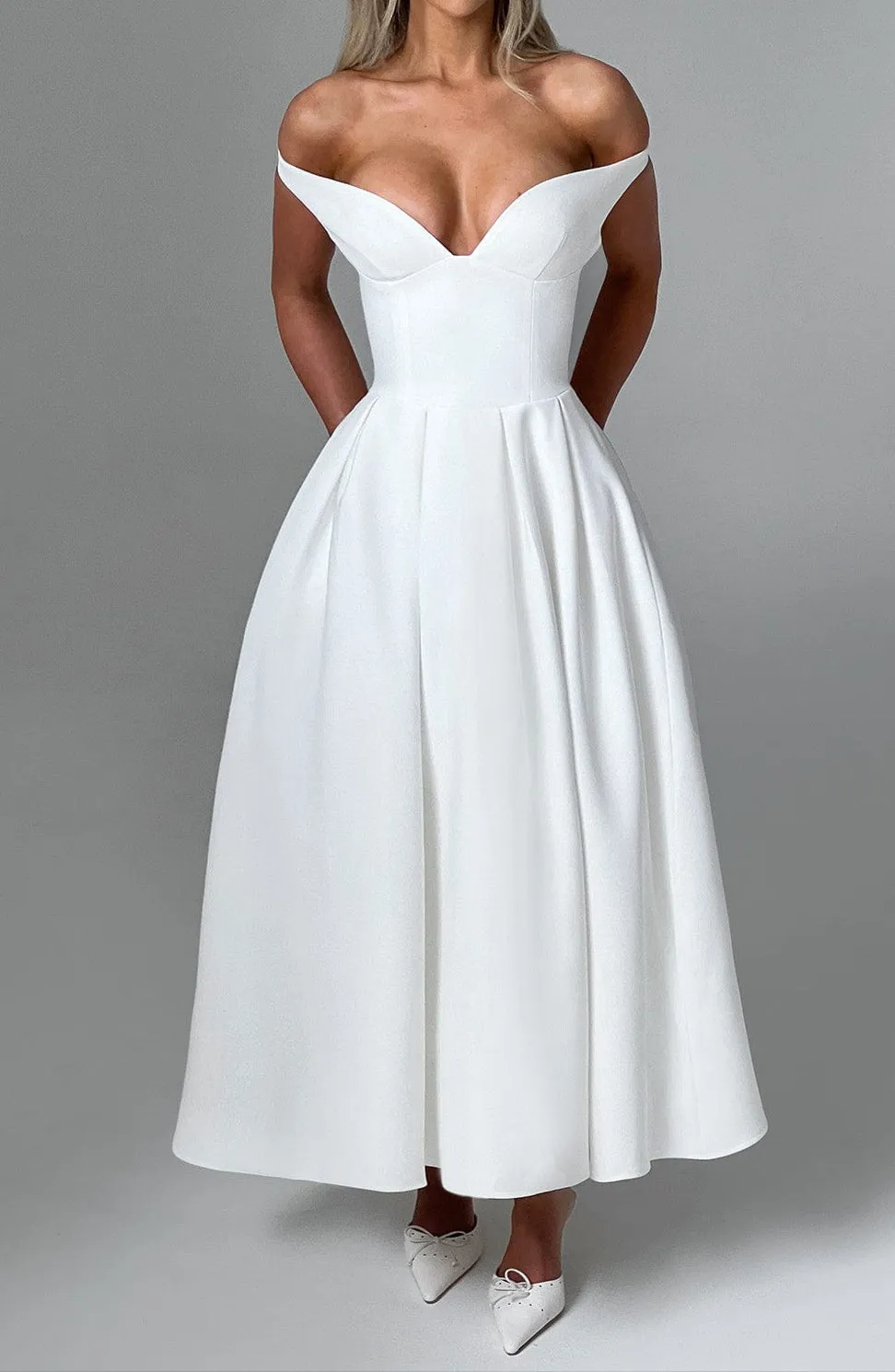 Galilea Midi Dress - Ivory 