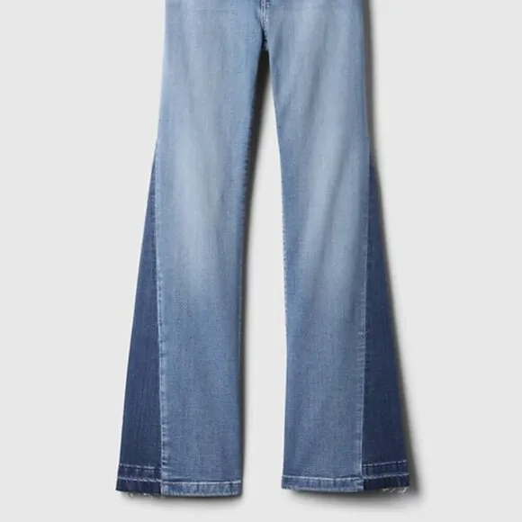 GAP High Rise Patched '70s Flare Jeans