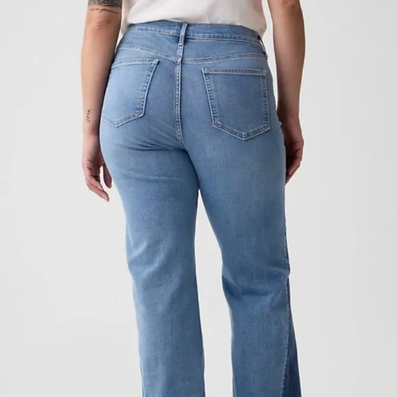 GAP High Rise Patched '70s Flare Jeans