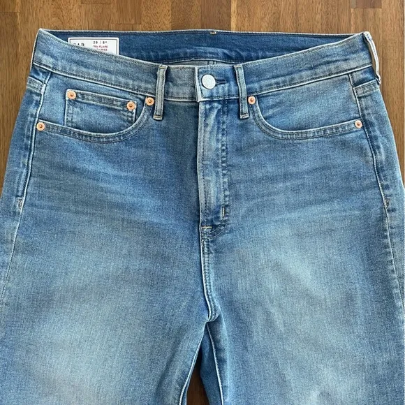 GAP High Rise Patched '70s Flare Jeans