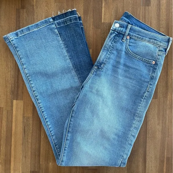 GAP High Rise Patched '70s Flare Jeans