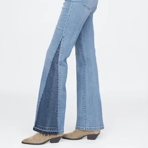 GAP High Rise Patched '70s Flare Jeans