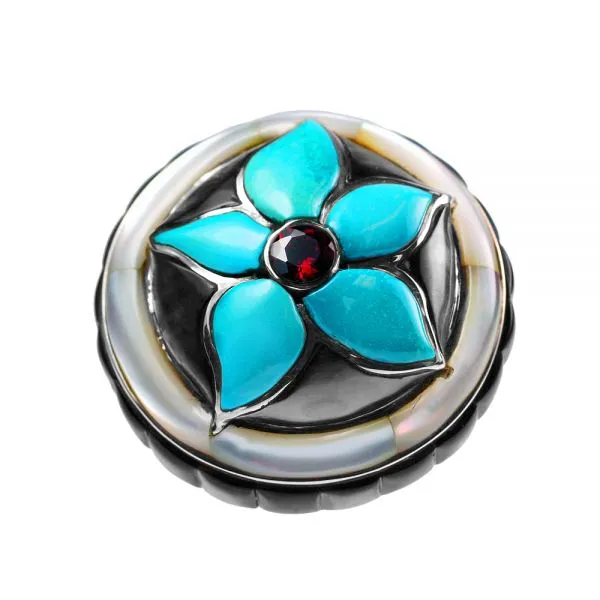 Garnet Flower Ring